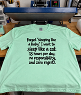 I Want To Sleep Like A Cat 18 Hours Zero Responsibilities T-Shirt
