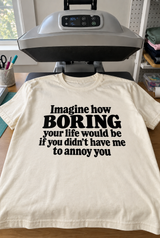 Imagine How Boring Life Would Be Without Me Annoying You T-Shirt