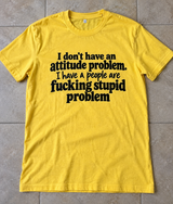 I Don't Have An Attitude Problem People Are Just Fucking Stupid T-Shirt