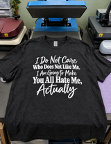 I Don't Care Who Hates Me I'll Give You More Reasons To T-Shirt