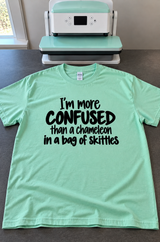 More Confused Than A Chameleon In Skittles T-Shirt
