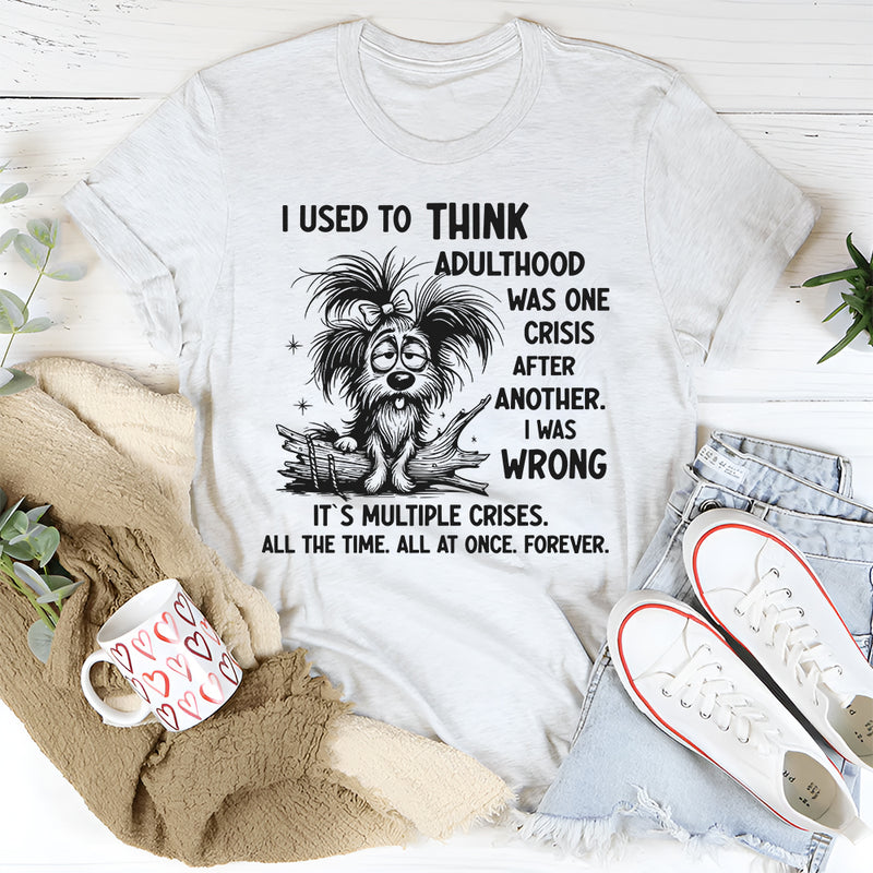 I Used to Think Adulthood Was One Crisis After Another T-shirt