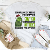 Ignorance Can Be Educated, Crazy Can Be Medicated, But There’s No Cure for Stupid T-Shirt