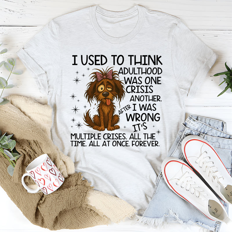 I Used To Think Adulthood Was One Crisis After Another T-Shirt