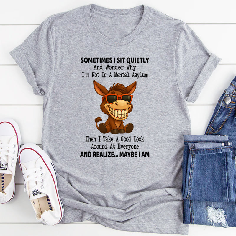Sometimes I Sit Quietly and Wonder I'm Not in an Mental Asylum T Shirt