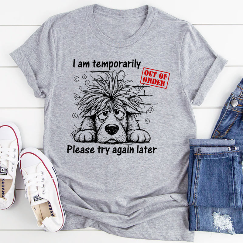 I Am Temporarily Out of Order, Please Try Again Later T-Shirt