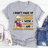 I Don’t Wake Up Gracefully I Reboot with Sarcasm and Emotional Buffering T-Shirt