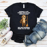 Cleaning Is Just Putting Stuff In Less Obvious Places T-Shirt