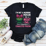 I’m Not a Morning Person or a Night Owl I’m a Permanently Exhausted Pigeon T-Shirt