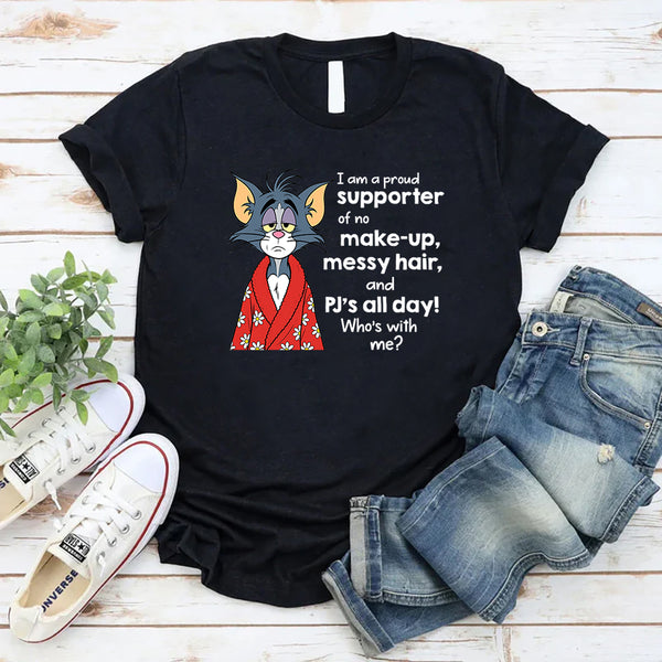 No Make-Up Messy Hair And Pj's All Day T-Shirt
