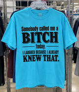 Somebody Called Me A Bitch Today I Laughed Because I Already Knew That T-Shirt