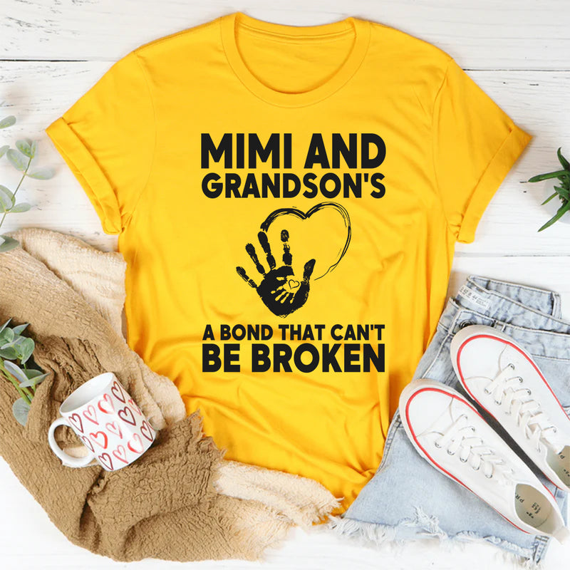 Mimi and Grandson A Bond That Can't Be Broken T-Shirt