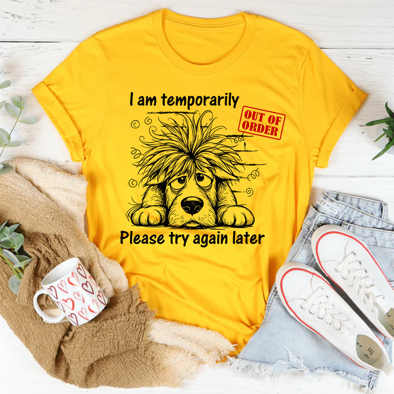 I Am Temporarily Out of Order, Please Try Again Later T-Shirt