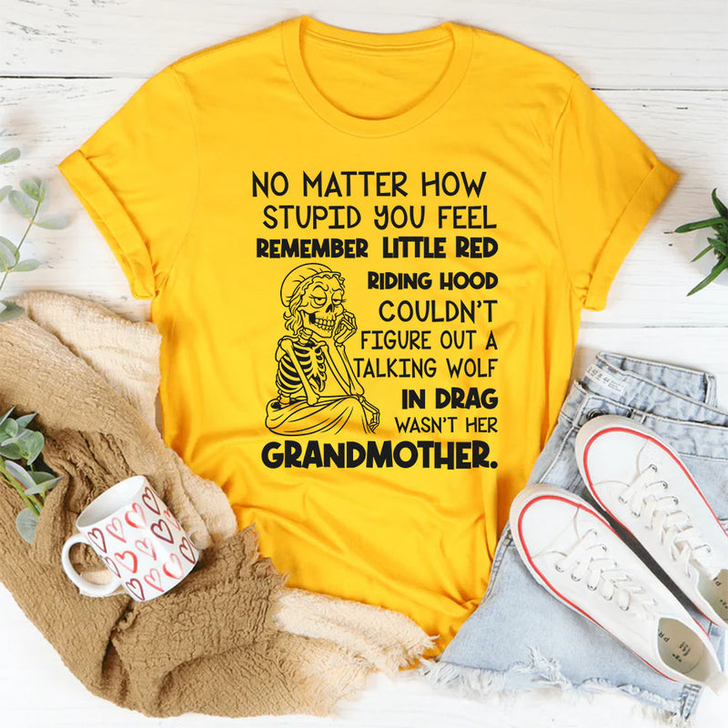 No Matter How Stupid You Feel, Remember Little Red Riding Hood T-Shirt