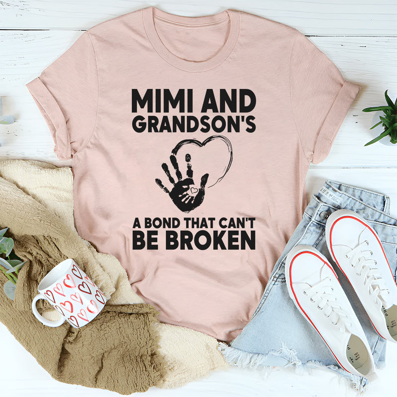 Mimi and Grandson A Bond That Can't Be Broken T-Shirt