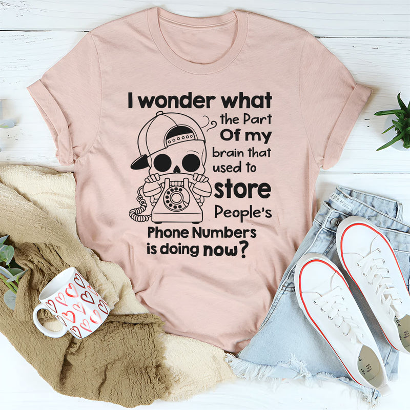 I Wonder What The Part Of My Brain That Used To Store T-Shirt