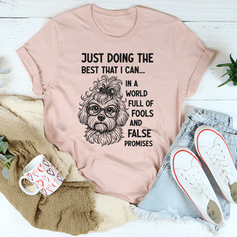 Just Doing the Best I Can in a World Full of Fools and False Promises T-Shirt