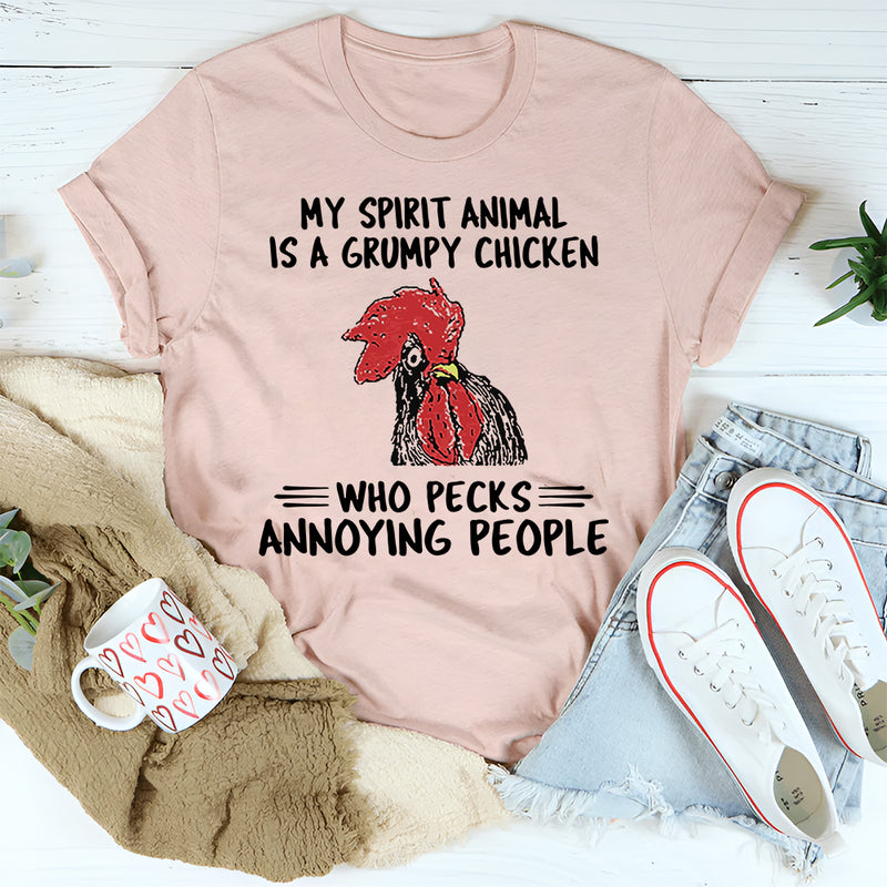 My Spirit Animal Is A Grumpy Chicken T-Shirt
