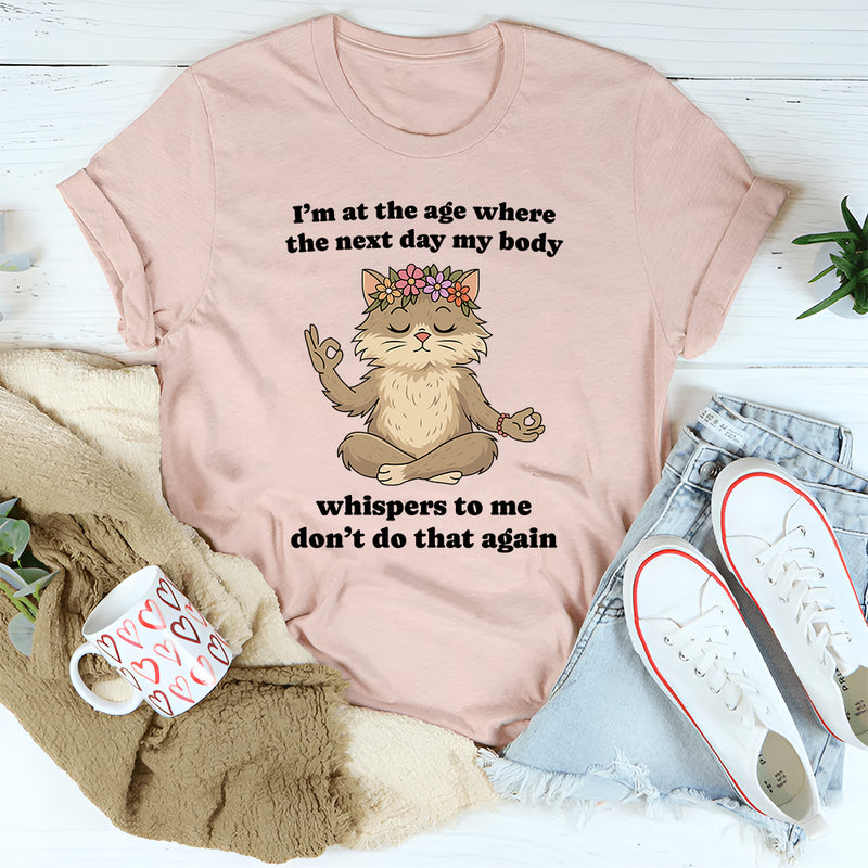 I’m At The Age Where The Next Day T-Shirt