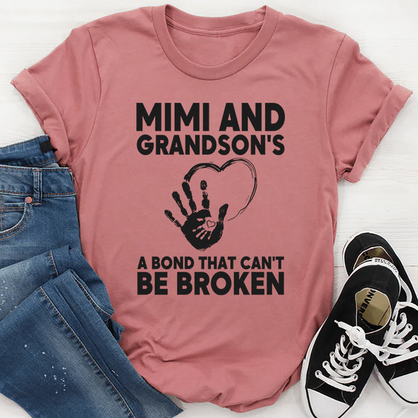 Mimi and Grandson A Bond That Can't Be Broken T-Shirt