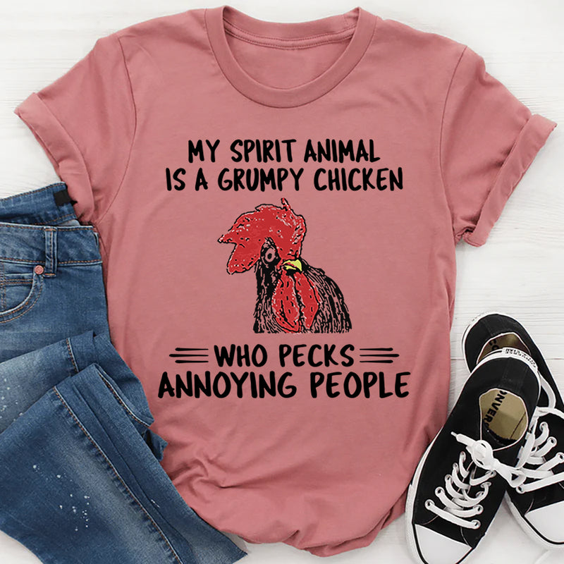 My Spirit Animal Is A Grumpy Chicken T-Shirt