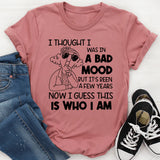 I Thought I Was in a Bad Mood But It’s Been a Few Years Now, I Guess This Is Who I Am T-Shirt