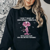 I Don’t Wake Up Gracefully, I Reboot With Sarcasm and Emotional Buffering Hoodie
