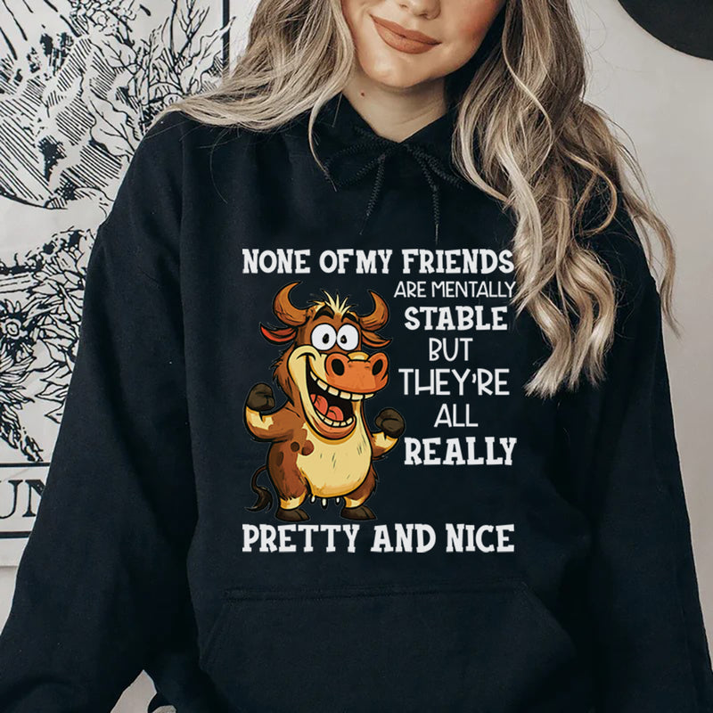 None of My Friends Are Mentally Stable But They’re All Really Pretty and Nice Hoodie