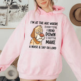 I’m at the Age Where Every Time I Bend Down I Gotta Make a Noise & Say Oh Lord Hoodie