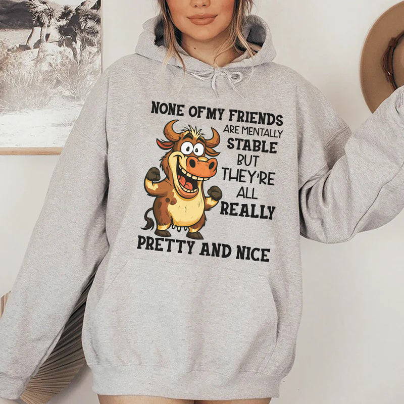 None of My Friends Are Mentally Stable But They’re All Really Pretty and Nice Hoodie