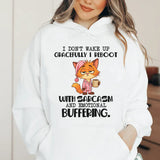 I Don’t Wake Up Gracefully, I Reboot With Sarcasm and Emotional Buffering Hoodie